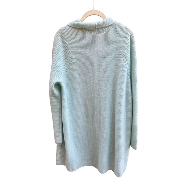 NWT Eileen Fisher 100% Merino Wool Long Cardigan Size M Clearwater Blue - Picture 4 of 6